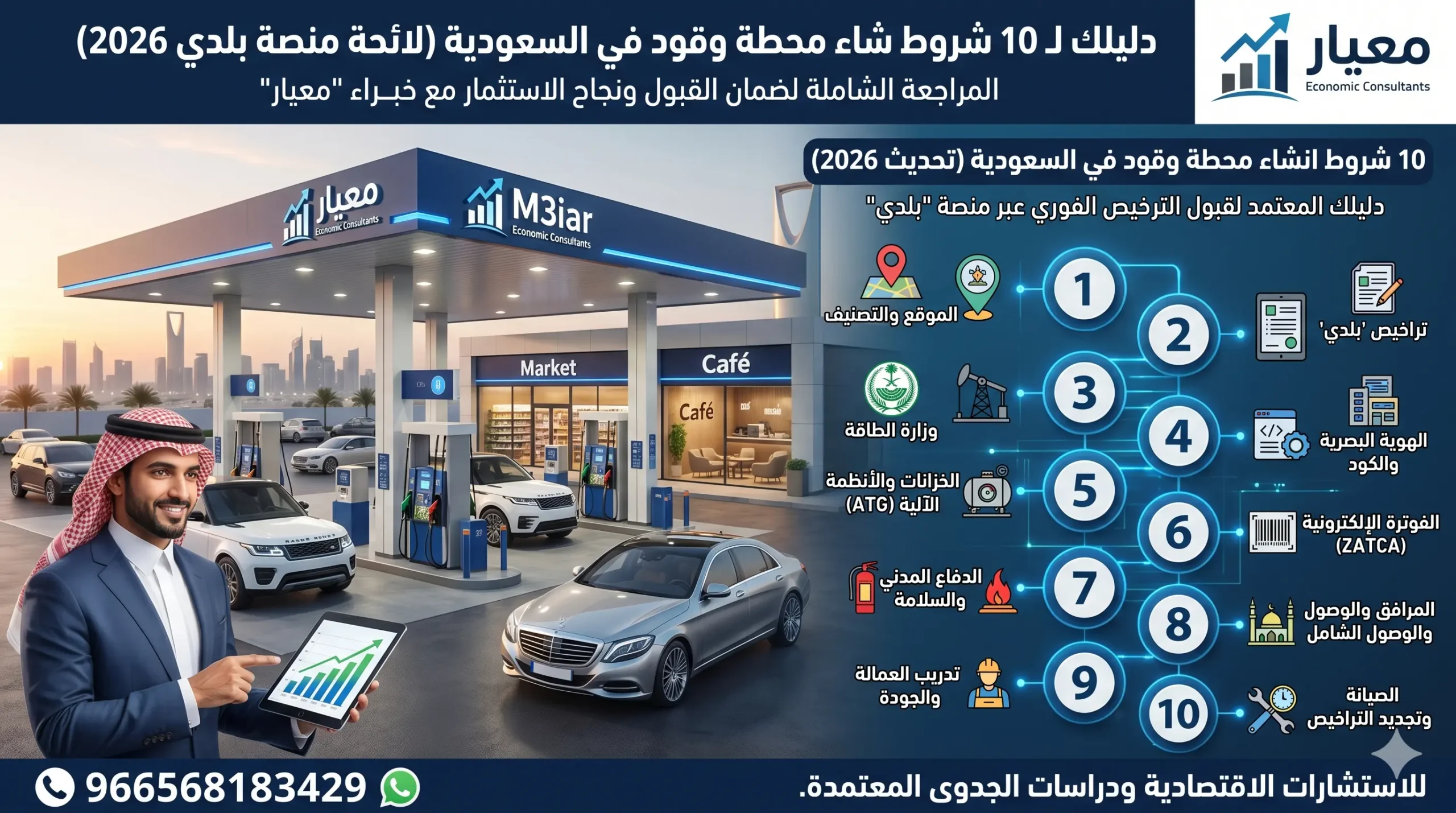 دليلك لـ 10 شروط انشاء محطة وقود في السعودية (لائحة منصة بلدي 2026)