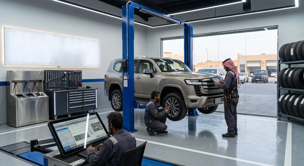 ورشة سيارات في السعودية