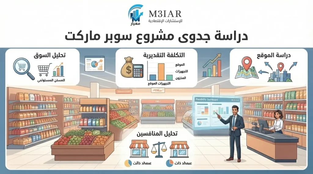 دراسة جدوى مشروع سوبر ماركت: الدليل الشامل لبدء استثمار ناجح في 2026